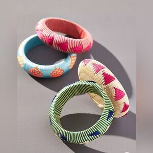 NWT Anthropologie Woven Patterned Bangle Bracelet